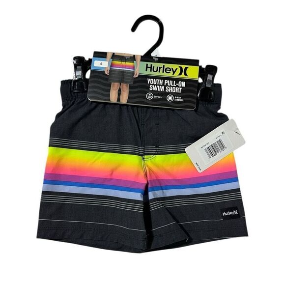 Hurley Boys Swim Short Color Black Size 4 - Picture 12 of 12